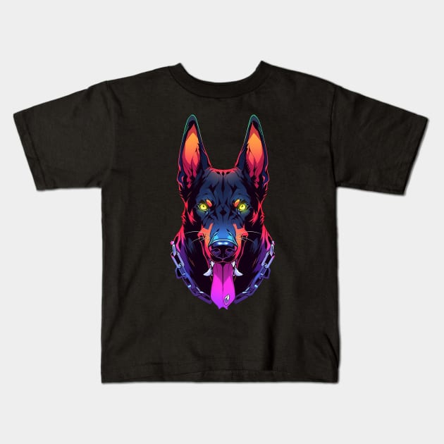 doberman Kids T-Shirt by dorapeterx